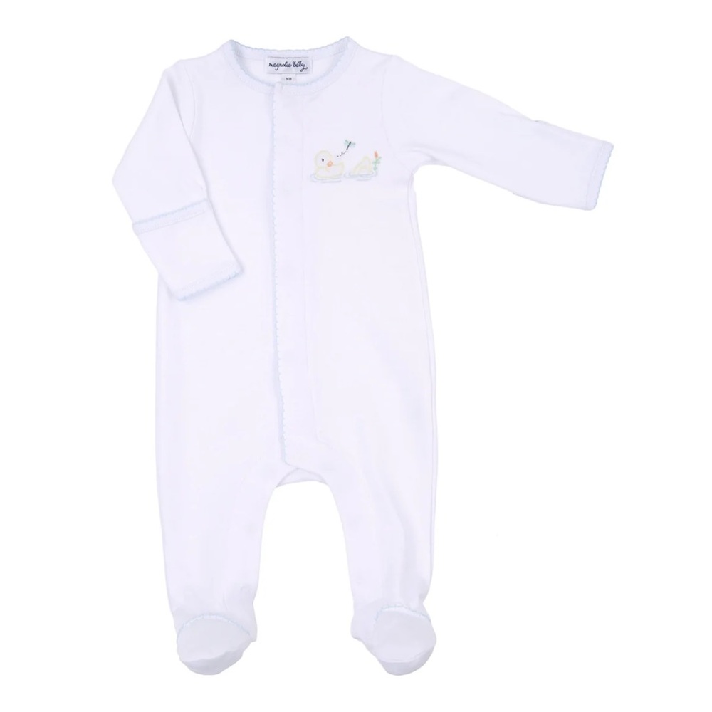 Magnolia Baby White Baby Footie